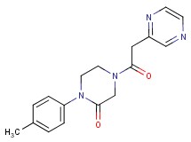 1-(4-methylphenyl)-4-(2-pyrazinylacetyl)-2-piperazinone
