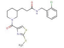 N-(2-chlorobenzyl)-3-(1-{[2-(methylthio)-1,3-thiazol-4-yl]carbonyl}-3-piperidinyl)propanamide