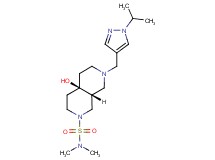 (4aR*,8aR*)-4a-hydroxy-7-[(1-isopropyl-1H-pyrazol-4-yl)methyl]-N,N-dimethyloctahydro-2,7-naphthyridine-2(1H)-sulfonamide