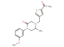 4-[(5-acetyl-3-thienyl)methyl]-1-(3-methoxyphenyl)-5-methyl-2-piperazinone