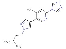 4-methyl-5-[1-(3-methylbutyl)-1H-pyrazol-4-yl]-2-(4H-1,2,4-triazol-4-yl)pyridine