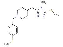 4-{[4-methyl-5-(methylthio)-4H-1,2,4-triazol-3-yl]methyl}-1-[4-(methylthio)benzyl]piperidine
