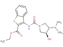 ethyl 3-({[(3S*,4S*)-3-(dimethylamino)-4-hydroxypyrrolidin-1-yl]carbonyl}amino)-1-benzothiophene-2-carboxylate