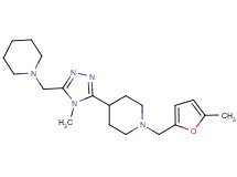 1-[(5-methyl-2-furyl)methyl]-4-[4-methyl-5-(piperidin-1-ylmethyl)-4H-1,2,4-triazol-3-yl]piperidine