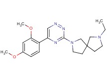 2-[5-(2,4-dimethoxyphenyl)-1,2,4-triazin-3-yl]-7-ethyl-2,7-diazaspiro[4.4]nonane