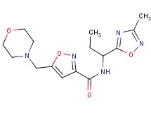 N-[1-(3-methyl-1,2,4-oxadiazol-5-yl)propyl]-5-(morpholin-4-ylmethyl)isoxazole-3-carboxamide
