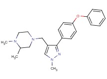 1,2-dimethyl-4-{[1-methyl-3-(4-phenoxyphenyl)-1H-pyrazol-4-yl]methyl}piperazine