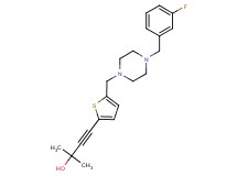 4-(5-{[4-(3-fluorobenzyl)piperazin-1-yl]methyl}-2-thienyl)-2-methylbut-3-yn-2-ol