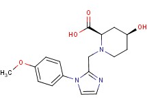 (2R*,4S*)-4-hydroxy-1-{[1-(4-methoxyphenyl)-1H-imidazol-2-yl]methyl}piperidine-2-carboxylic acid