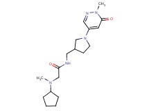 N~2~-cyclopentyl-N~2~-methyl-N~1~-{[1-(1-methyl-6-oxo-1,6-dihydro-4-pyridazinyl)-3-pyrrolidinyl]methyl}glycinamide