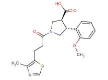 (3S*,4R*)-4-(2-methoxyphenyl)-1-[3-(4-methyl-1,3-thiazol-5-yl)propanoyl]pyrrolidine-3-carboxylic acid