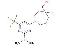 1-[2-(dimethylamino)-6-(trifluoromethyl)-4-pyrimidinyl]-4-(hydroxymethyl)-4-azepanol