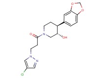 (3S*,4S*)-4-(1,3-benzodioxol-5-yl)-1-[3-(4-chloro-1H-pyrazol-1-yl)propanoyl]piperidin-3-ol