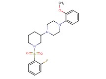 1-{1-[(2-fluorophenyl)sulfonyl]-3-piperidinyl}-4-(2-methoxyphenyl)piperazine