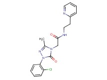2-[1-(2-chlorophenyl)-3-methyl-5-oxo-1,5-dihydro-4H-1,2,4-triazol-4-yl]-N-[2-(2-pyridinyl)ethyl]acetamide