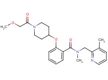 2-{[1-(methoxyacetyl)-4-piperidinyl]oxy}-N-methyl-N-[(3-methyl-2-pyridinyl)methyl]benzamide