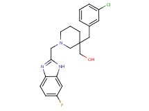 {3-(3-chlorobenzyl)-1-[(6-fluoro-1H-benzimidazol-2-yl)methyl]-3-piperidinyl}methanol