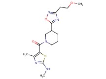 5-({3-[3-(2-methoxyethyl)-1,2,4-oxadiazol-5-yl]-1-piperidinyl}carbonyl)-N,4-dimethyl-1,3-thiazol-2-amine