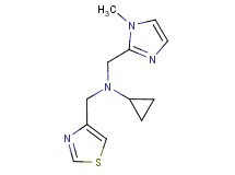 N-[(1-methyl-1H-imidazol-2-yl)methyl]-N-(1,3-thiazol-4-ylmethyl)cyclopropanamine