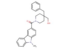 {4-benzyl-1-[(9-methyl-9H-carbazol-3-yl)carbonyl]-4-piperidinyl}methanol