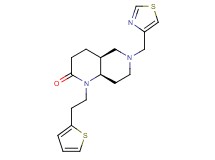 (4aS*,8aR*)-6-(1,3-thiazol-4-ylmethyl)-1-[2-(2-thienyl)ethyl]octahydro-1,6-naphthyridin-2(1H)-one