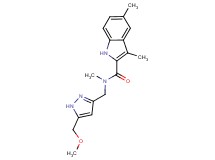 N-{[5-(methoxymethyl)-1H-pyrazol-3-yl]methyl}-N,3,5-trimethyl-1H-indole-2-carboxamide