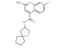 7-fluoro-2-methyl-N-1-oxaspiro[4.4]non-3-yl-4-quinolinecarboxamide