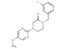 1-(3-fluorobenzyl)-4-(5-methoxy-2-pyrimidinyl)-2-piperazinone