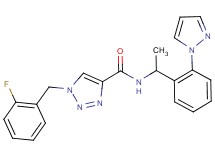 1-(2-fluorobenzyl)-N-{1-[2-(1H-pyrazol-1-yl)phenyl]ethyl}-1H-1,2,3-triazole-4-carboxamide