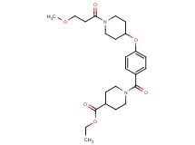 ethyl 1-(4-{[1-(3-methoxypropanoyl)-4-piperidinyl]oxy}benzoyl)-4-piperidinecarboxylate