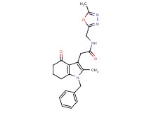 2-(1-benzyl-2-methyl-4-oxo-4,5,6,7-tetrahydro-1H-indol-3-yl)-N-[(5-methyl-1,3,4-oxadiazol-2-yl)methyl]acetamide