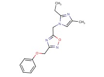 5-[(2-ethyl-4-methyl-1H-imidazol-1-yl)methyl]-3-(phenoxymethyl)-1,2,4-oxadiazole