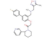 1-(4'-fluoro-4-{2-oxo-2-[2-(3-pyridinyl)-1-piperidinyl]ethoxy}-3-biphenylyl)-N-methyl-N-[(4-methyl-1,2,5-oxadiazol-3-yl)methyl]methanamine