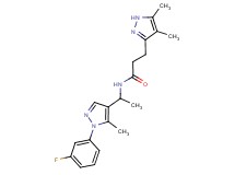 3-(4,5-dimethyl-1H-pyrazol-3-yl)-N-{1-[1-(3-fluorophenyl)-5-methyl-1H-pyrazol-4-yl]ethyl}propanamide