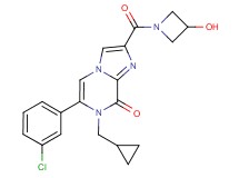 6-(3-chlorophenyl)-7-(cyclopropylmethyl)-2-[(3-hydroxyazetidin-1-yl)carbonyl]imidazo[1,2-a]pyrazin-8(7H)-one