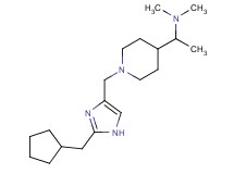 1-(1-{[2-(cyclopentylmethyl)-1H-imidazol-4-yl]methyl}-4-piperidinyl)-N,N-dimethylethanamine