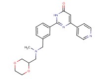 2-(3-{[(1,4-dioxan-2-ylmethyl)(methyl)amino]methyl}phenyl)-6-pyridin-4-ylpyrimidin-4(3H)-one