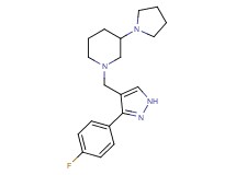 1-{[3-(4-fluorophenyl)-1H-pyrazol-4-yl]methyl}-3-(1-pyrrolidinyl)piperidine