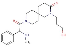 2-(3-hydroxypropyl)-9-[(methylamino)(phenyl)acetyl]-2,9-diazaspiro[5.5]undecan-3-one hydrochloride