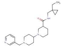 N-[(1-ethylcyclopropyl)methyl]-1'-(pyridin-3-ylmethyl)-1,4'-bipiperidine-3-carboxamide