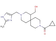 {9-(cyclopropylcarbonyl)-3-[(2-methyl-1H-imidazol-4-yl)methyl]-3,9-diazaspiro[5.5]undec-1-yl}methanol