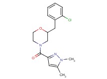 2-(2-chlorobenzyl)-4-[(1,5-dimethyl-1H-pyrazol-3-yl)carbonyl]morpholine
