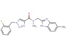 1-(2-fluorobenzyl)-N-methyl-N-[(5-methyl-1H-benzimidazol-2-yl)methyl]-1H-1,2,3-triazole-4-carboxamide
