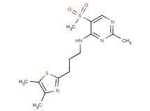 N-[3-(4,5-dimethyl-1,3-thiazol-2-yl)propyl]-2-methyl-5-(methylsulfonyl)pyrimidin-4-amine