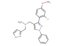 1-[3-(2-fluoro-4-methoxyphenyl)-1-phenyl-1H-pyrazol-4-yl]-N-(3-isoxazolylmethyl)-N-methylmethanamine