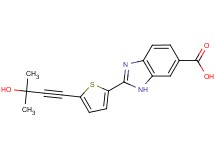 2-[5-(3-hydroxy-3-methylbut-1-yn-1-yl)-2-thienyl]-1H-benzimidazole-6-carboxylic acid