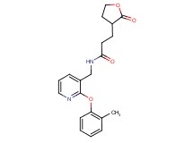 N-{[2-(2-methylphenoxy)pyridin-3-yl]methyl}-3-(2-oxotetrahydrofuran-3-yl)propanamide
