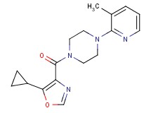 1-[(5-cyclopropyl-1,3-oxazol-4-yl)carbonyl]-4-(3-methyl-2-pyridinyl)piperazine