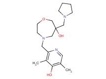 4-[(4-hydroxy-3,5-dimethyl-2-pyridinyl)methyl]-6-(1-pyrrolidinylmethyl)-1,4-oxazepan-6-ol