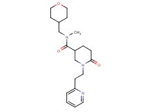 N-methyl-6-oxo-1-[2-(2-pyridinyl)ethyl]-N-(tetrahydro-2H-pyran-4-ylmethyl)-3-piperidinecarboxamide